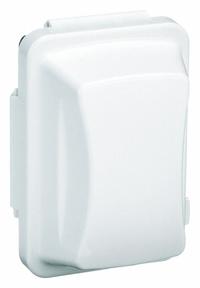 TAYMAC While In Use Weatherproof Cover: 1 Gangs, For Decora/GCFI Electrical Component Type, White (MPN MM410W). Key specifications — Brand: TAYMAC; Color: White; Cover Material: Polycarbonate; For Electrical Component Type: Decora/GCFI; Mounting Orientation: Horizontal or Vertical.
