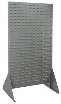 AKRO-MILS Louvered Floor Rack: 66 in x 36 in x 25 in, 2 Sides, 0 Bins, Gray (MPN 30676). Key specifications — Color: Gray; Finish: Powder Coated; Brand: AKRO-MILS.