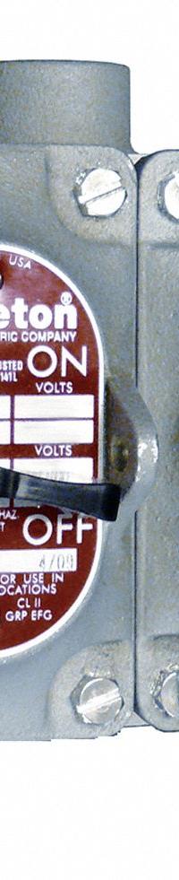 APPLETON ELECTRIC Tumbler Switch: 2 Gang, 2-Pole, 20 A, 277 V AC, Dead-End Hub, 1 in Hub Size (MPN EDS210-F2). Key specifications — attr211272: APPLETON ELECTRIC.