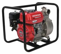 HONDA Engine Driven Pump: 3 1/2 hp, 2 in MNPT, 2 in MNPT, 131 gpm Flow Rate @ 20 Ft. of Head, Open (MPN WB20XT4A). Key specifications — Volute Material: Cast Iron; Ignition Type: Recoil-Start; Brand: HONDA; Kit Components: Hose Clamps and Strainer.
