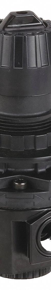 WILKERSON Regulator: Zinc, 1/2 in NPT, 185 scfm, 300 psig Max Op Pressure, Knob, 3 3/8 in Overall Wd (MPN R26-04-000-23). Key specifications — attr111664: No; attr111627: WILKERSON.