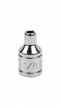 SK PROFESSIONAL TOOLS Socket: SAE, 1/4 in Drive Size, 1/8 in Socket Size, 6-Point, Std, Chrome (MPN 40904). Key specifications — attr1204417: SK PROFESSIONAL TOOLS; attr1204392: Chrome.