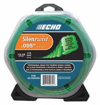ECHO String Trimmer Line: Nylon, 0.095 in Dia, 115 ft Overall Lg, Twisted, Orange, 51 to 250 ft (MPN 321095060). Key specifications — Brand: ECHO; Compatible Manufacturer Number: DSRM-2600; Compatible Product Type: All ECHO Trimmer Heads; Material: Nylon.