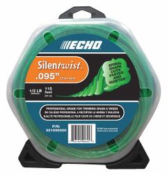 ECHO String Trimmer Line: Nylon, 0.095 in Dia, 115 ft Overall Lg, Twisted, Orange, 51 to 250 ft (MPN 321095060). Key specifications — Brand: ECHO; Compatible Manufacturer Number: DSRM-2600; Compatible Product Type: All ECHO Trimmer Heads; Material: Nylon.