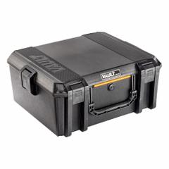 PELICAN Protective Case: Solid, Black, Stationary, 15.27 lb Wt, Plastic, Polyurethane, Solid (MPN V600). Key specifications — Closure Type: (4) Push Button Latches; Brand: PELICAN.