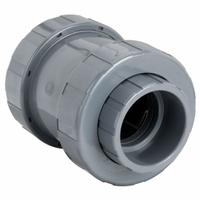HAYWARD Check Valve: Ball, Inline Valve Body, PVC, 4 in Pipe Size, Socket x Socket, For Water Media (MPN TC1400S). Key specifications — Ball Material: PVC; Brand: HAYWARD.
