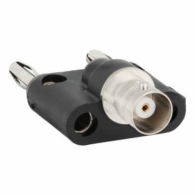 POMONA Adapter: Double Banana Jack, Banana Jack Adapters, Not Panel Mounted, Stackable - BNC x Banana Jack Adapters