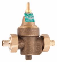 WATTS REGULATOR Water Pressure Reducing Valve: 1/2 in Pipe Size, Copper Silicon Alloy (MPN 1/2" LFN55BM1-DU-PEX). Key specifications — Brand: WATTS REGULATOR; Low-Lead Compliance: Low-Lead Compliant.