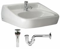 ZURN Bathroom Sink: Z5350 Std Lavatories, White, Vitreous China, Single Metering Handle, Single Hole (MPN Z5351.759.1.07.00.00). Key specifications — Series: Z5350 Standard Lavatories; Includes: Faucet; Color: White; Brand: ZURN; Sink Type: Bathroom; Material: Vitreous China; Sink Material: Ceramic.