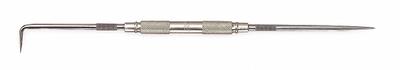 STARRETT Scriber: Straight, Round, Steel, Knurled, Nonmagnetic, Removable Tip - Double-End Scribers