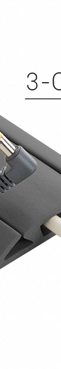 Cable protector: 3 Channels, 2 5/8 in Overall Wd, 5/8 in Overall Ht, 30 ft Lg, Rubber, Gray (MPN CC-RI-CP-30-GY). Key specifications — Color: Gray; Brand: ELECTRIDUCT.
