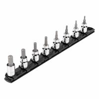 TEKTON Socket Set: 1 - 25 Pieces, 3/8 in Drive Size, 8 Pieces, 1/8 in to 3/8 in Tip Size Range, SAE (MPN SHB91106). Key specifications — attr1216280: Fixed Insert; attr1216283: TEKTON; attr1225718: 1/8 in to 3/8 in; attr1227491: 3/8 in.