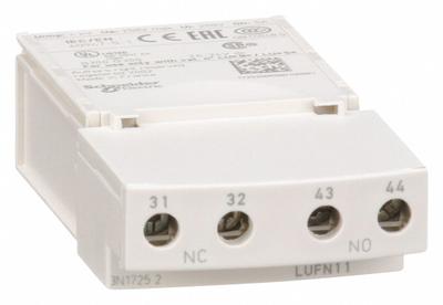 SCHNEIDER Auxiliary Contact: 1NO/1NC, 5 A Max Current (AC), Front Mount - Schneider Electric Auxiliary Contacts