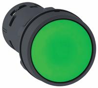 SCHNEIDER Flush Push Button: Green, 22 mm Mounting Size, Non-Metallic, Momentary (MPN XB7NA33). Key specifications — Brand: SCHNEIDER; Action: Momentary; Series: XB7; Push Button Material Type: Non-Metallic.