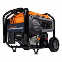 GENERAC Portable Generator: Conventional, Gasoline, 8,000 W Running, 10,000 W Starting, 120/240V AC (MPN 8929). Key specifications — CARB Compliant: Yes; Includes GFCI Outlets: No; Parallel Configuration Capable: Yes; Rated Voltage: 120/240V AC; Carbon Monoxide (CO) Shutdown: Yes; Generator Brand: Generac.
