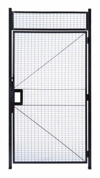 WIRECRAFTERS Hinged Door: 8 1/2 ft H x 4 3/8 ft W x 2 in D, Gray, Enamel/Powder-Coated (MPN HD478). Key specifications — Finish: Powder-Coated; Material: Steel; Mounting Orientation: Right; Includes Mounting Hardware: Yes; Brand: WIRECRAFTERS.