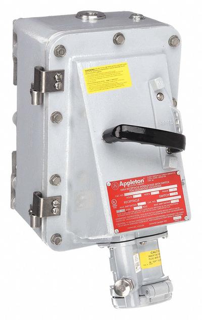 APPLETON ELECTRIC Mechanical Interlock: 600V AC, Three Phase, 100 A, 4 Pole - Hazardous Location Interlocks