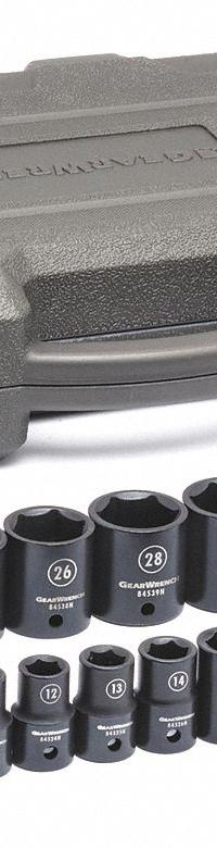 GEARWRENCH Socket Set: 3/8 in Drive Size, 8 mm to 36 mm Socket Size Range, Manganese Phosphate, SAE (MPN 84933N). Key specifications — attr1204251: GEARWRENCH; attr1215453: 3/8 in; attr1215454: 8 mm to 36 mm; attr1224229: Friction.