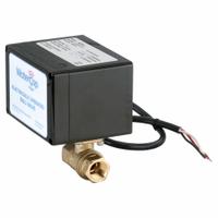 WATERCOP Electrically Actuated Two-Way Ball Valve: 1/2 in, Brass, 120V AC, FNPT x FNPT, Straight (MPN EHW23AJP01). Key specifications — Included Mounting: ISO 5211 Actuator Mounting Pad; Brand: WATERCOP; Stem Material: Nickel-Plated Brass.