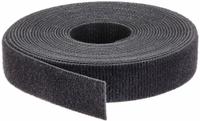 TY-RAP Hook-and-Loop Cable Tie Roll: 15 ft Lg, 0.75 in Wd, 50 lb Tensile Strength, Black (MPN FOR180-50-0). Key specifications — Color: Black; Material: Polyethylene; Brand: TY-RAP.
