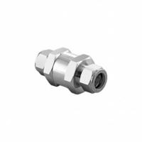 HAM-LET Check Valve: Poppet, Inline Valve Body, 10 mm Pipe Size, Let-Lok® x Let-Lok®, Let-Lok, FKM (MPN H-400HP-SS-L-10MM-25 PSI). Key specifications — Brand: HAM-LET.