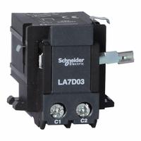 SCHNEIDER Remote Tripping Electrical Reset: Remote Tripping Electrical Reset, LA7D03F. Key specifications — Manufacturer Part Number: LA7D03F; Brand: SCHNEIDER; Compatible with Series: TeSys Deca.