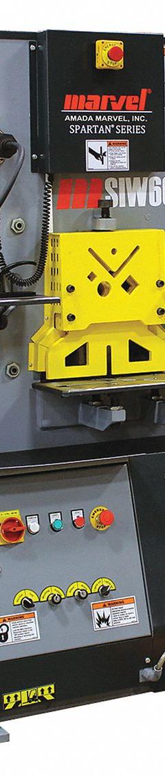 MARVEL Ironworker: 230V AC /Three-Phase, 5 Stations, 66 Tonf Hydraulic Force, 21 A Current, MSIW66S. Key specifications — attr69797: Punch; attr66073: MSIW66S; attr66076: MARVEL.
