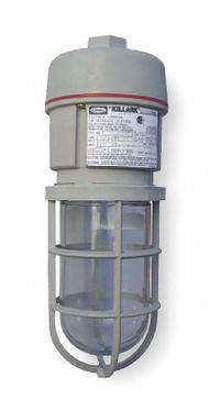 KILLARK Incandescent Light Fixture: 2,087 lm, T2B Temp Code, 150 W, 120/277V AC, Suspended Mount (MPN NV2IG15ASG). Key specifications — Voltage: 120/277V AC; Temperature Code: T2B; Hazardous Location Rating: Class II, Div 2, Group F, G; Emergency Battery Backup: No; Brand: KILLARK.