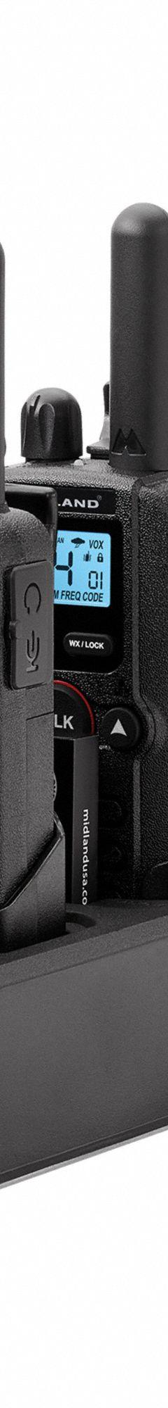 MIDLAND Handheld Two Way Radio: BizTalk BR Series, UHF, Analog, 1 W, 4 Channels, Alphanumeric, 6 PK (MPN BR180X6BGC). Key specifications — FCC License Required: Yes.