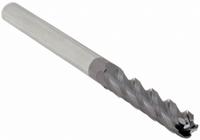 APPROVED VENDOR Ball End Mill: Carbide, AlTiN Coated, 4 Flute, 3/8" Mill Dia, 1-3/4" LOC, 4" OAL (MPN 229-001044)