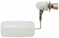 BOBBY Float Valve Assembly: For Water Media, Angle Valve Body, Rectangular, Bulkhead, 0.3 gpm, Adj (MPN RM292-12-N). Key specifications — Body Material: Plastic; Mounting: Bulkhead; Standards: NSF/ANSI 169 Special Purpose Food Equipment & Device; Arm Adjustability: Adjustable; Connection Gender - Side 1: Female; Brand: BOBBY; Connection Type - Side 1: Compression; Flow Rate: 0.3 gpm.