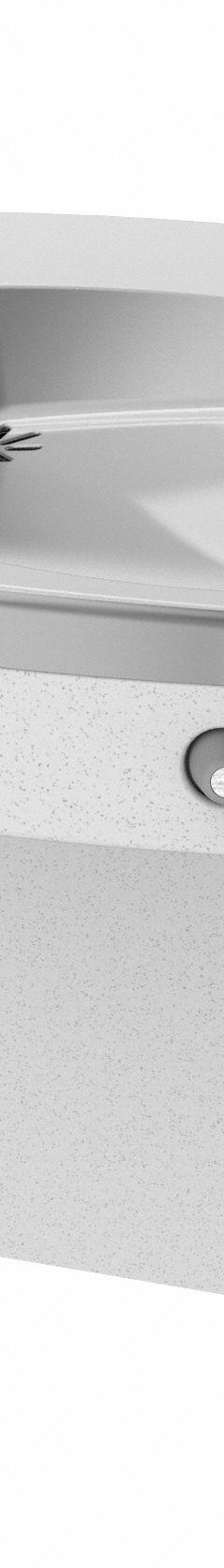 OASIS Drinking Fountain: On-Wall, 18 7/8 in Ht, Front Push Button/Side Push Button, 8 gph @ 50°F (MPN PG8AC GST). Key specifications — Housing Color: Gray; Brand: OASIS; Housing Material: Stainless Steel; Housing Finish: Powder Coated; Chilling Capacity: 8 gph @ 50°F.