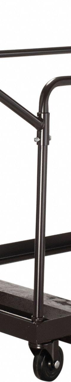 NATIONAL PUBLIC SEATING Table Cart: 660 lb, 47 1/2 in L x 27 3/4 in W x 31 1/4 in H, Powder Coated (MPN DY-60R). Key specifications — Frame Color: Brown; For Use with Series: BT60R; Brand: NATIONAL PUBLIC SEATING; Caster/Wheel Configuration: (2) Swivel.