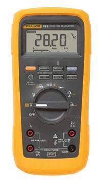 FLUKE Digital Multimeter: TRMS, CAT III 1000V/CAT IV 600V, 1,000 V Max AC Volt Measurement, IP67 (MPN FLUKE-28II/CWG). Key specifications — Instrument Counts: 6,000/19,999 (Depending on Mode); Brand: FLUKE; Calibration Certificate Included: Included.
