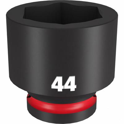 MILWAUKEE Standard Impact Socket: 3/4 in Drive Size, Metric, 44 mm Socket Size, 6-Point - 3/4" Drive Impact Sockets