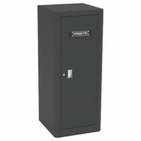 PROTO Side Cabinet: Black, 6 Drawers, Keyed, 27 in W x 27 in D x 65 in H, Black / Gloss, 550 (MPN J552665B-6DB-LK). Key specifications — Brand: PROTO; Drawer Color: Black; Drawer Slide Type: Ball Bearing; Series: 550; Locking System: Keyed.