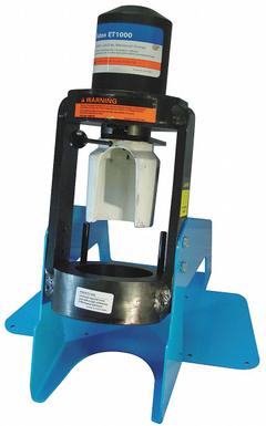 AEROQUIP Hydraulic Hose Crimping Machine: 1 1/4 in Max, Manual, Bench Mount, 35.3 ton Force (MPN ET1000-001). Key specifications — attr666555: 4 Spiral; attr564939: AEROQUIP; attr564965: Bench Mount.