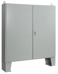 HOFFMAN Enclosure: Steel, 72 in x 72 in x 12 in, NEMA 12, Solid Cover, Hinged, Dust Tight (MPN A727212ULPG). Key specifications — Brand: HOFFMAN; Closure Method: Keyed Handle; Knockouts: Not Included.