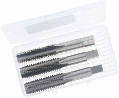 CLE-LINE Tap Kit: 1"-12 UNF, H4 / 3B, 4 Flute, High Speed Steel (MPN C62108) - Three-Piece Hand Tap Sets