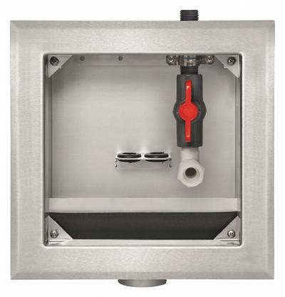 GUY GRAY Outlet Box: 1/2 in FPT, 1/4 in Turn, Center, 8.63 in Box Wd - Dialysis Supply Valve Outlet Boxes