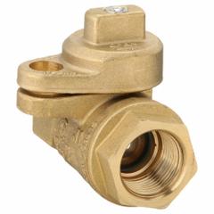 JOMAR VALVE Manual Two-Way Ball Valve: 3/4 in, Brass, Straight, FNPT x FNPT, Full Port Ball Port (MPN 240-004B). Key specifications — Brand: JOMAR VALVE; Handle: Locking Tee.