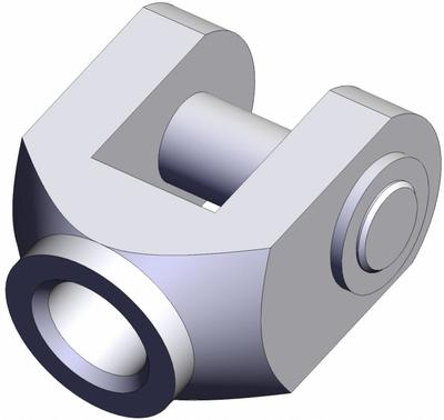 SMC Knuckle Joint: Fits 80 mm Bore Dia, M22 x 1.5 Thread Size, Y-G08 - Clevis Mounting Hardware