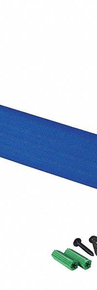 RETRACTA-BELT Wall Mounted Retractable Belt Barrier: Fixed Mounting Plate, 10 ft Belt Lg, Pattern (MPN WM700SB-BL-RE). Key specifications — Frame Color: Black; Brand: RETRACTA-BELT; Belt Color: Blue.