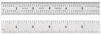 STARRETT Steel Rule: C404R-72, 6 ft, 0.1 in Thick, 1/64 in, Chrome, Black, Rigid, Satin, SAE, Rule. Key specifications — attr939978: 1/64 in; attr934745: STARRETT; attr944509: Chrome; attr939993: Decimal; attr986193: Etched.