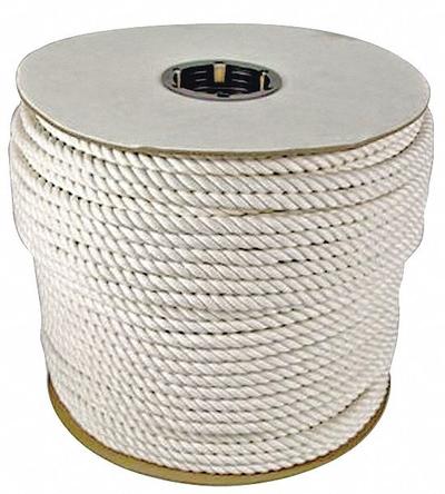 APPROVED VENDOR General Purpose Utility Rope: Twisted, 3/8 in Dia, 60 lb Working Load Limit - Natural-Fiber Utility Rope