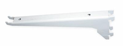 APPROVED VENDOR Shelving Bracket: Double, 3/4 in x 12 1/2 in x 3 9/16 in, Powder Coated - Brackets for Slotted-Standard Shelving