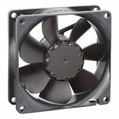 EBM Axial Fan: 270 cfh Airflow @ 0.000 in SP, 5 5/16 in Ht, 1 1/2 in Dp, Plug-In, 115V AC, Aluminum (MPN 5606S). Key specifications — Blade Material: Steel; Includes: Grounding Lug; Brand: EBM.