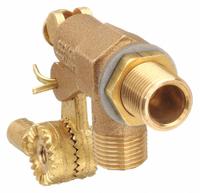 BOB Float Valve: For Water Media, Angle Valve Body, Float Valve Body, Bulkhead, Brass, 1/2 in MNPT (MPN R700-1/2). Key specifications — Mounting: Bulkhead; Arm Adjustability: Adjustable; Connection Gender - Side 1: Male; Connection Gender - Side 2: Male; Brand: BOB; Connection Type - Side 1: NPT; Connection Type - Side 2: NPT; Flow Rate: 22 gpm @ 85 psi.
