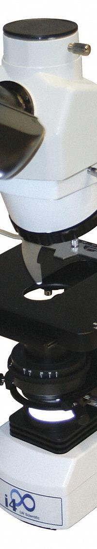 LW SCIENTIFIC Lab Microscope: Compound, Trinocular, 40X to 1000X, 18 mm Optical Field of View, Std (MPN i4M-TN4A-iPL3). Key specifications — Stand Type: Standard; Base Dimensions: 7-3/4 in x 10-3/4 in; Brand: LW SCIENTIFIC; Eyepiece Protractor: No; Maximum Magnification Capability: 1000X; Optical Magnification: 40X to 1000X; Working Distance: 0.3 mm to 20 mm.