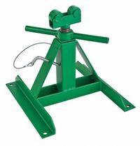 GREENLEE Telescoping Reel Stand: 0 Spindles, 15 in x 15 in x 27 in, For 56 in Max Spool Dia, Steel (MPN 687). Key specifications — Adjustment Type: Screw; Brand: GREENLEE; Color: Green; Material: Steel; Finish: Powder Coated; For Maximum Spool Diameter: 56 in.